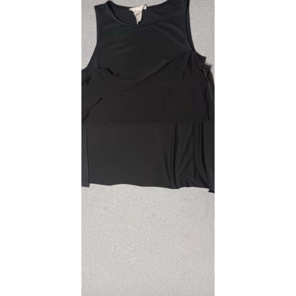 Sadie And Sage Sleeveless Tsnk Top Womens Size Small Black Slits Up The Sides - Picture 6 of 9